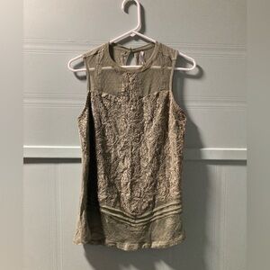 Vanity Olive Green Lace Blouse